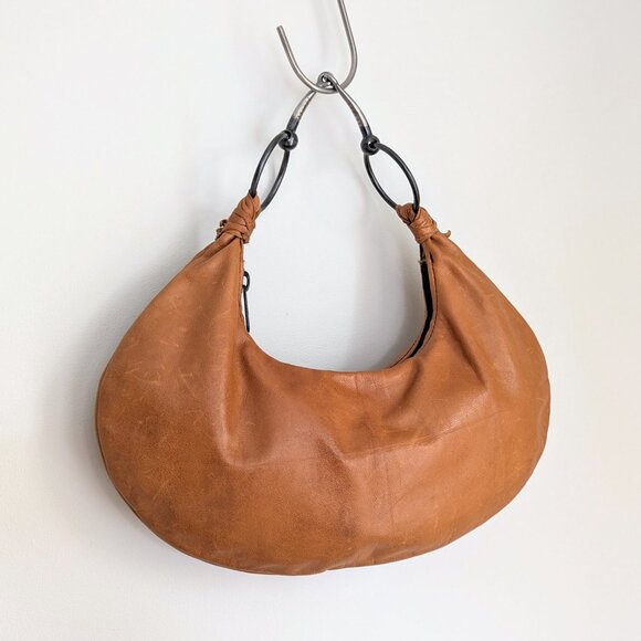 🐎 Unique Snaffle Horse Bit Brown Leather Hobo Bag - Picture 2 of 12